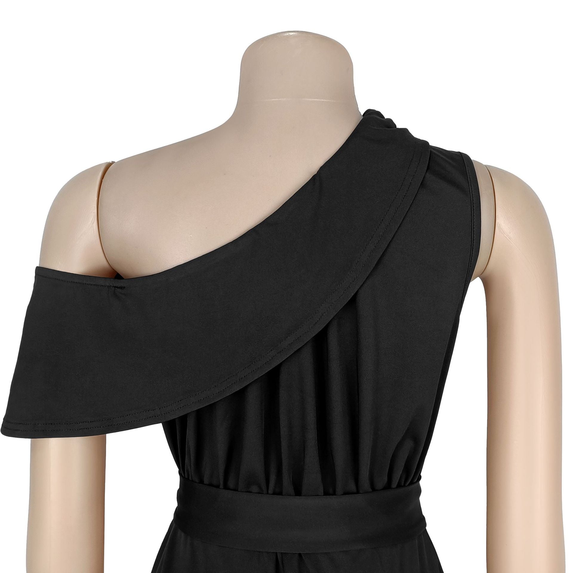Women Wear Elegant Shoulder Belt Solid Color Jumpsuit