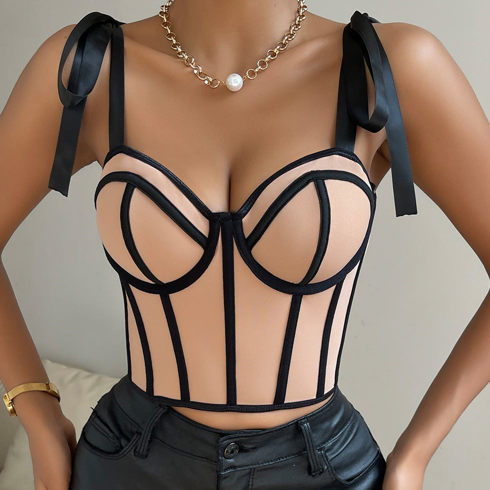 women Summer  Sexy Tie Corset