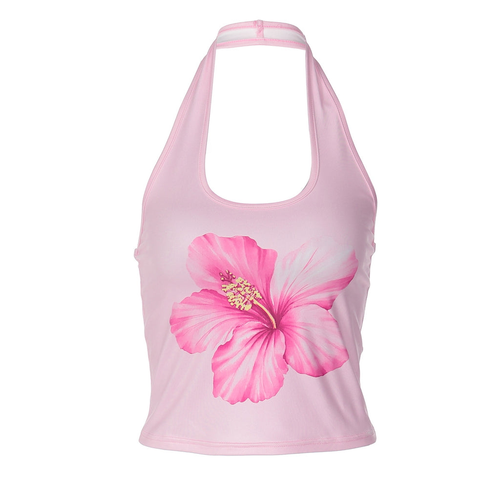 Women PrintHalter Slim Fit Vest