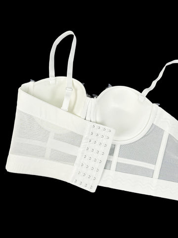 Sabana Perdida Three Dimensional Butterfly Decorative Camisole Mesh Sexy Top