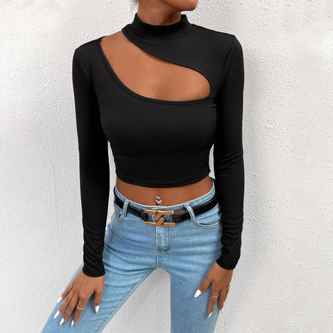 Women Trendy Winter Slim Cropped Long