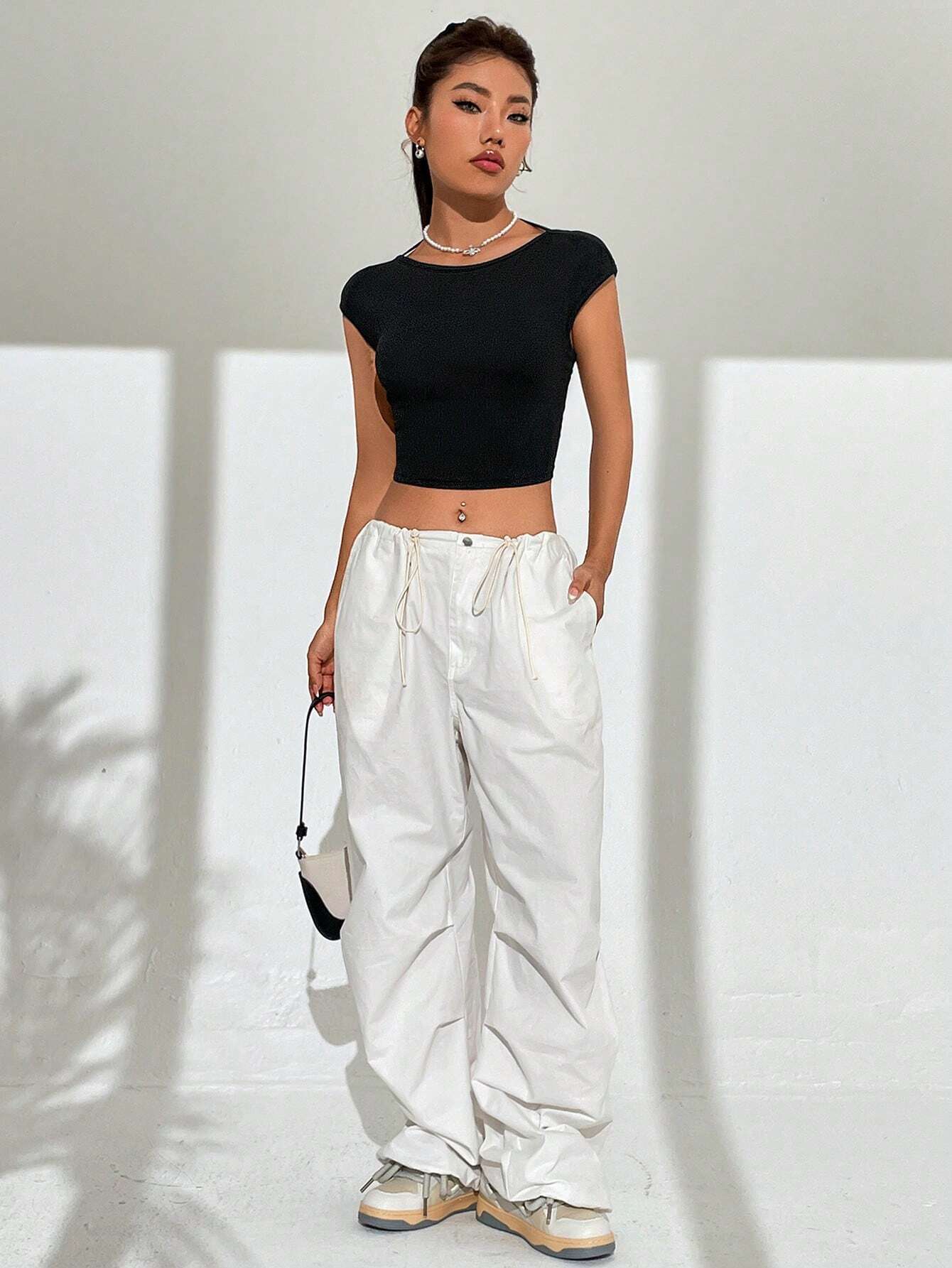 Spring  Women Bare Back  Sleeve Top