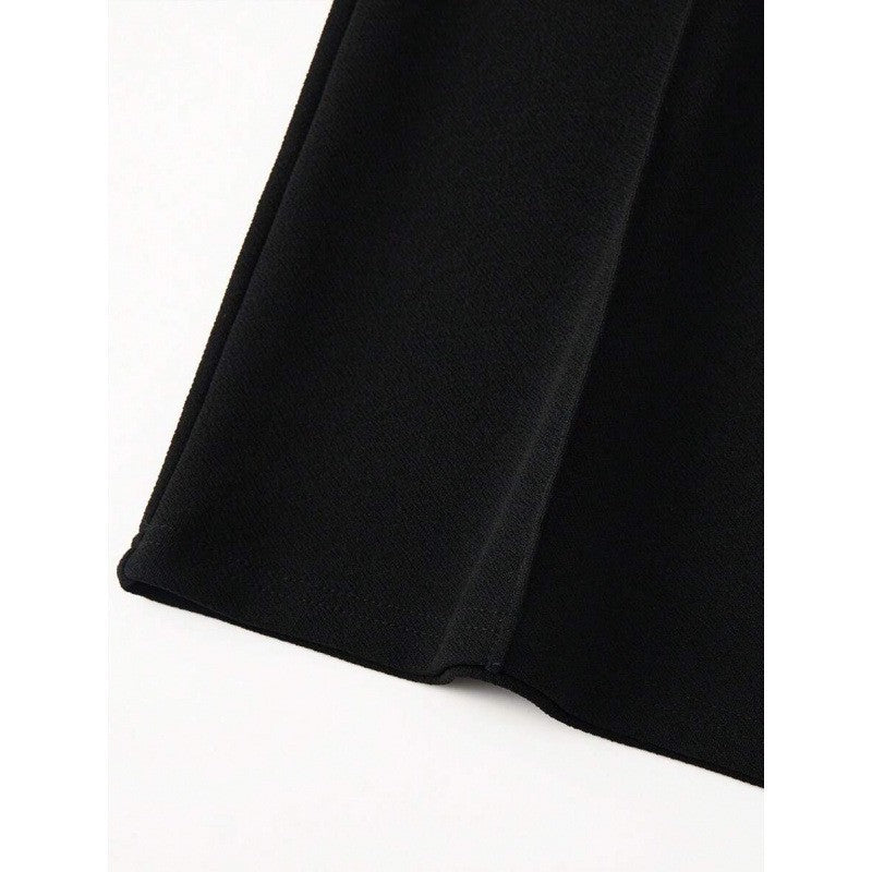 Straight Drooping High Grade Non Elastic Work Pant Small Autumn Winter High End Loose Casual Women Wide Leg Work Pant