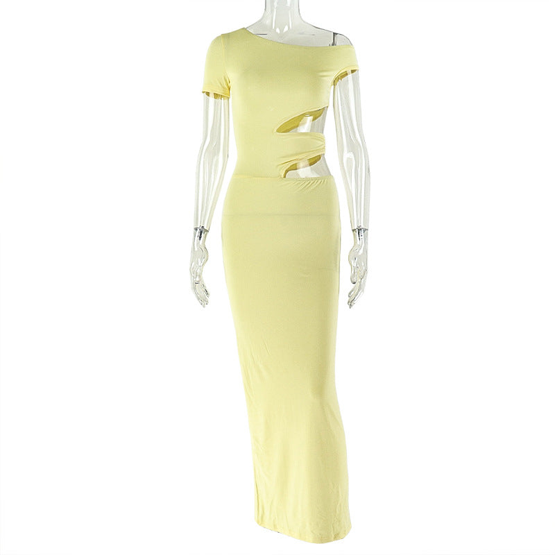 North Carolina Solid Color Elegant Sheath Slim Fit One Step Dress