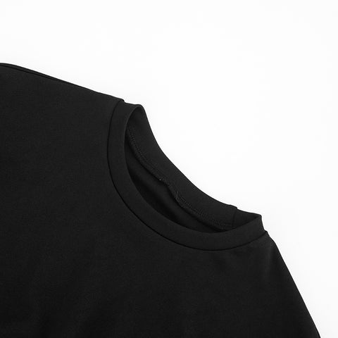 Women round Neck Shoulder See through
