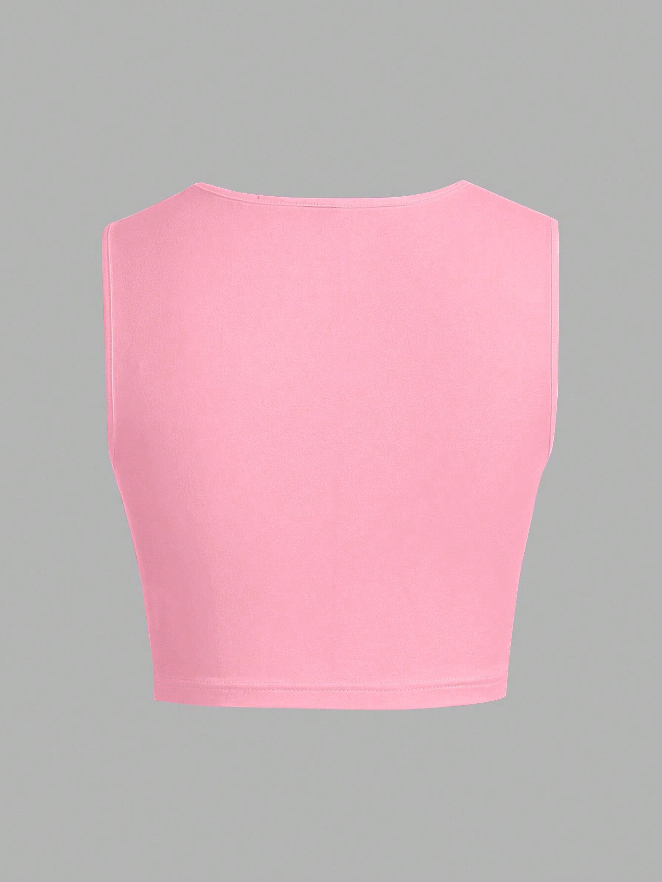 Women  Pink Sexy Vest Tight Ultra Cropped