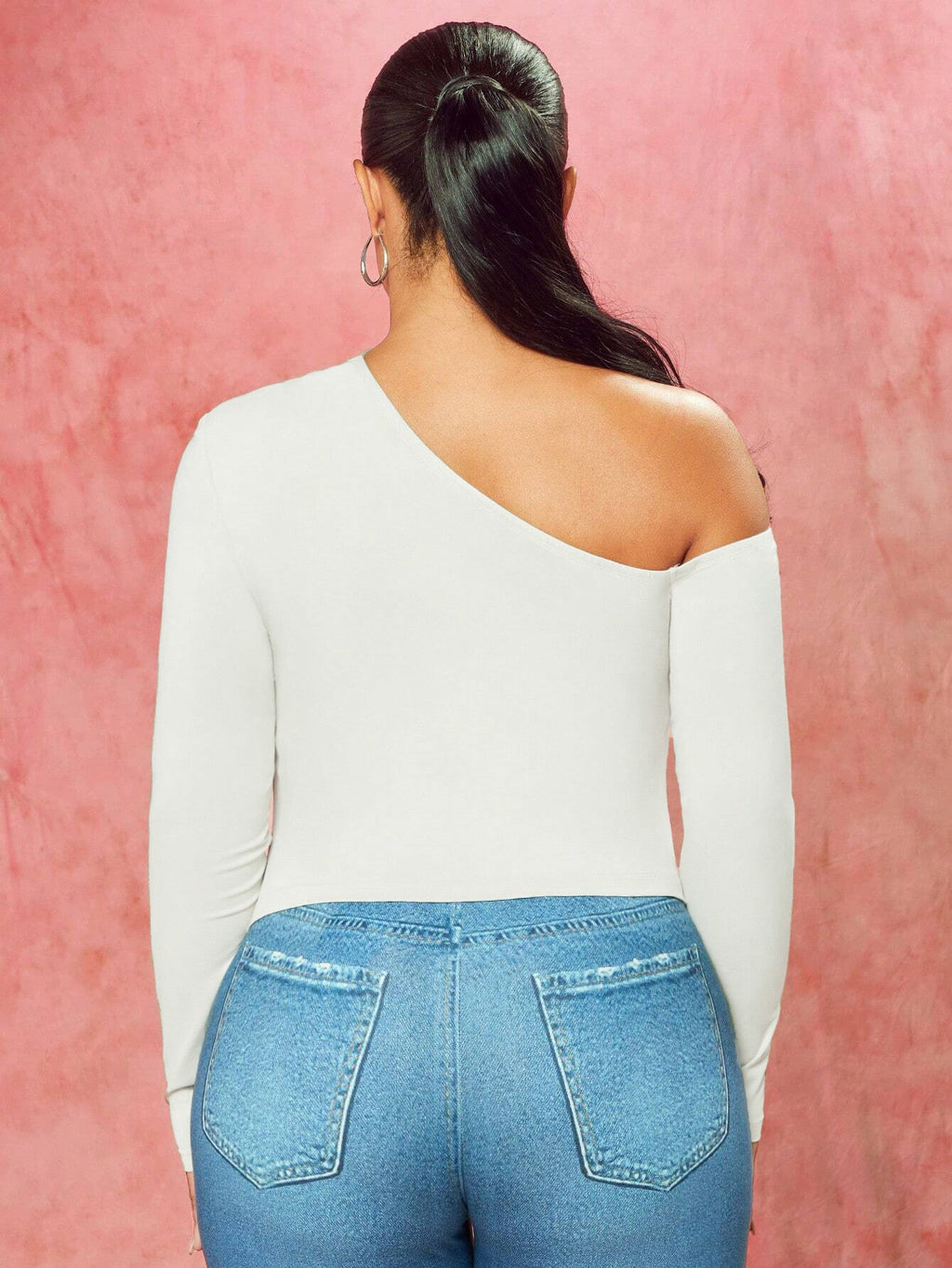 Plus Size Women Elegant Intellectual T shirt Autumn Winter Diagonal Collar Slim Top