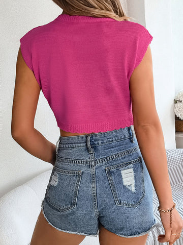 Summer Cutout out Cropped  Women Clothing