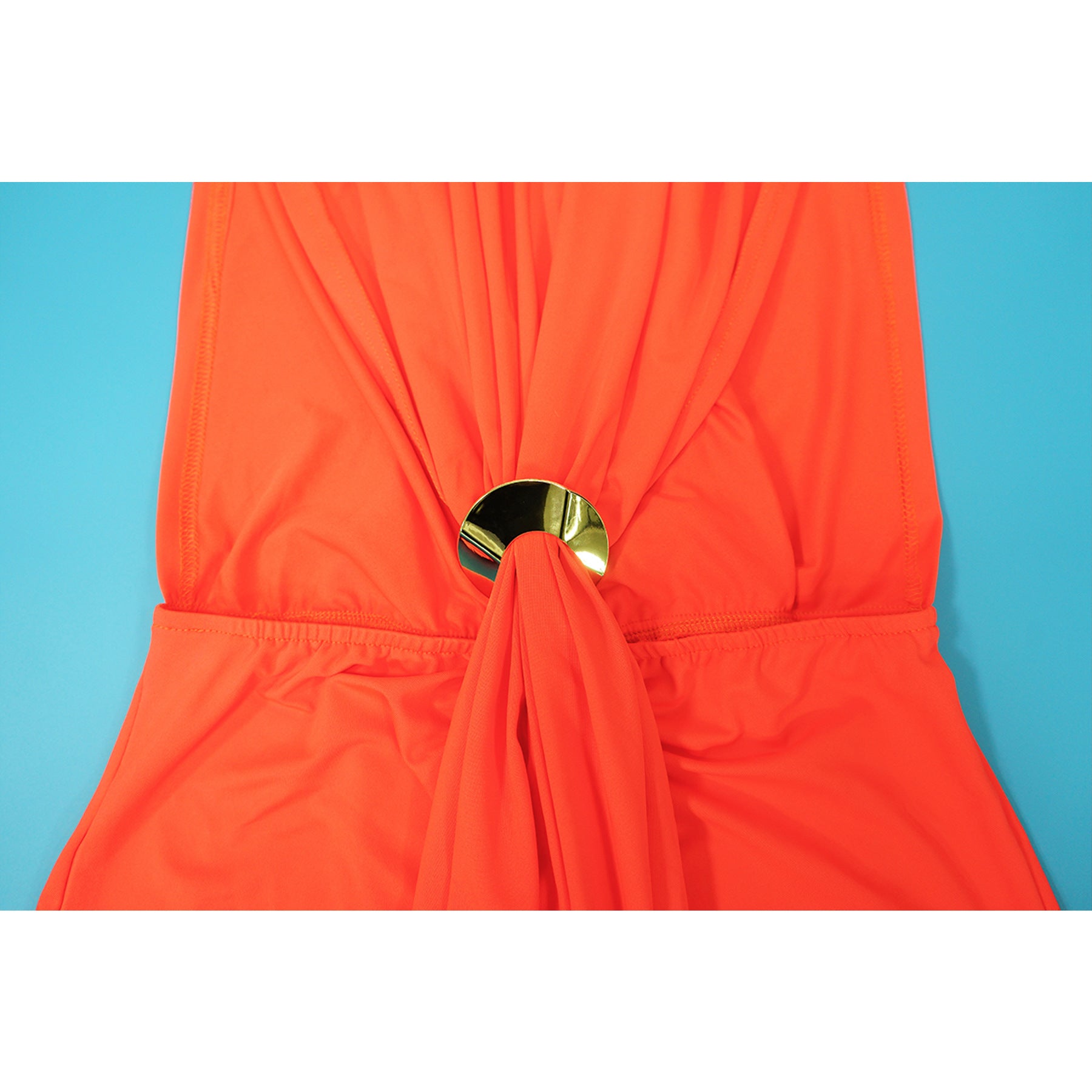 Georgia O-neck High Split Ruched Stacked Bodycon Midi Maxi Dress