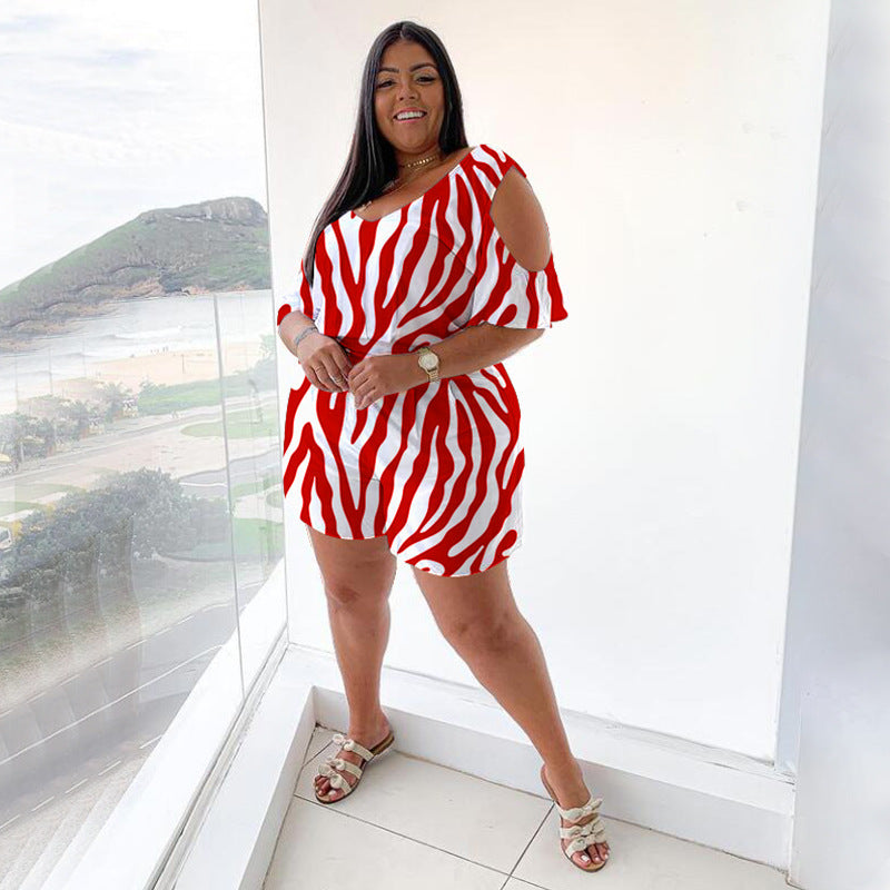 plus Size Spring Women Solid Color Casual Loose Home Jumpsuit