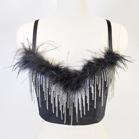 Sexy  Women Night  Feather Tassel