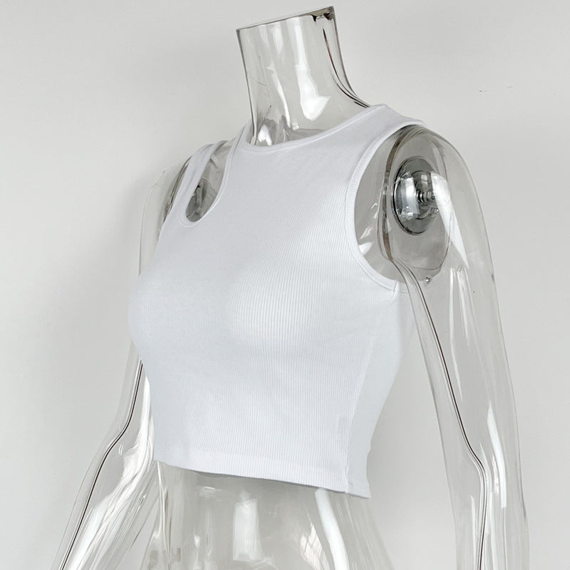 Summer Women Sleeveless Tight Solid Vest