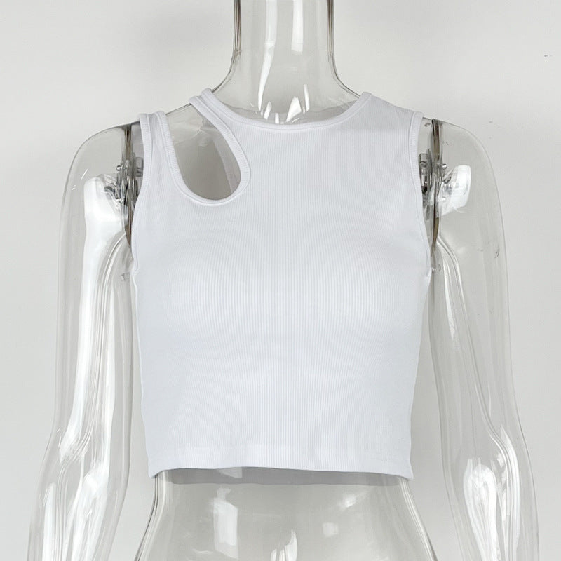 Summer Women Sleeveless Tight Solid Vest