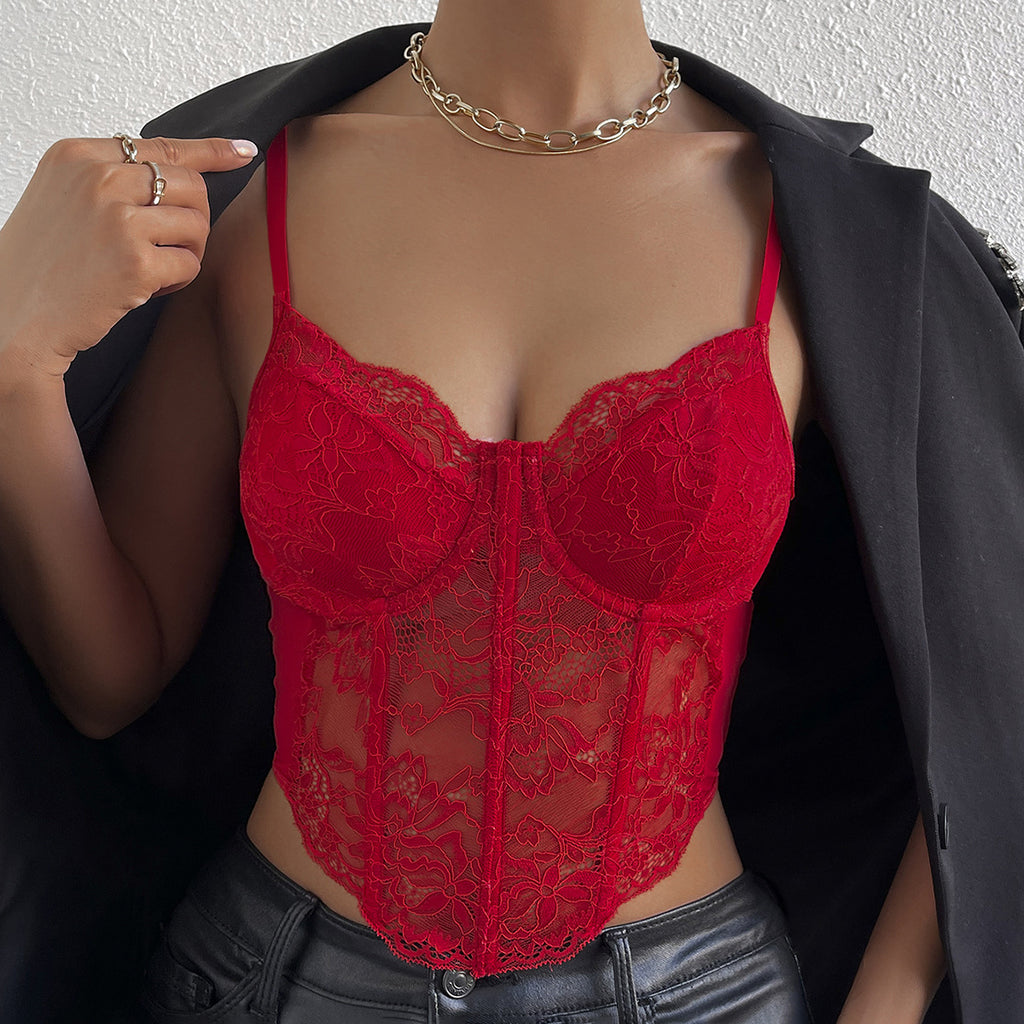 Sexy Lace Steel Corset Vest for Women