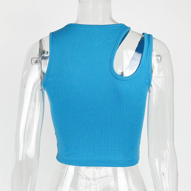 Summer Women Sleeveless Tight Solid Vest