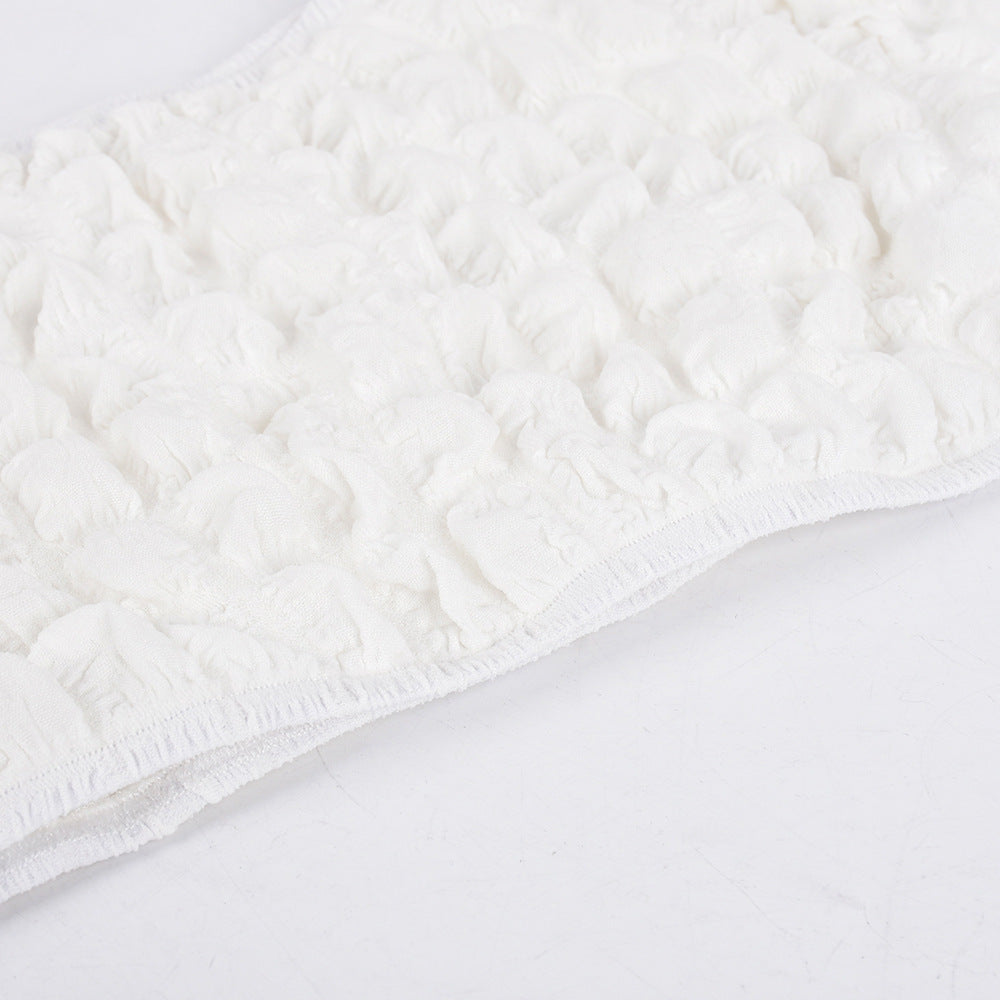 Cutout Bubble Cropped Long Sleeve