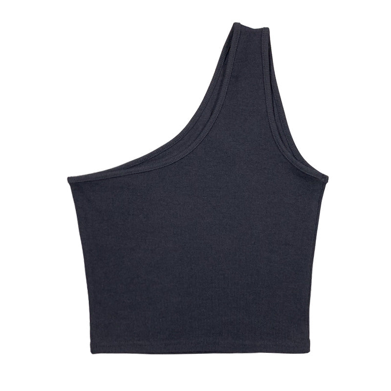 Summer Women Hollow out One Shoulder Sleeveless
