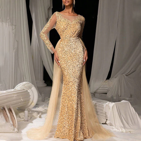 Israel Graceful Fashionable Elegant Long Lace Party Evening Dress