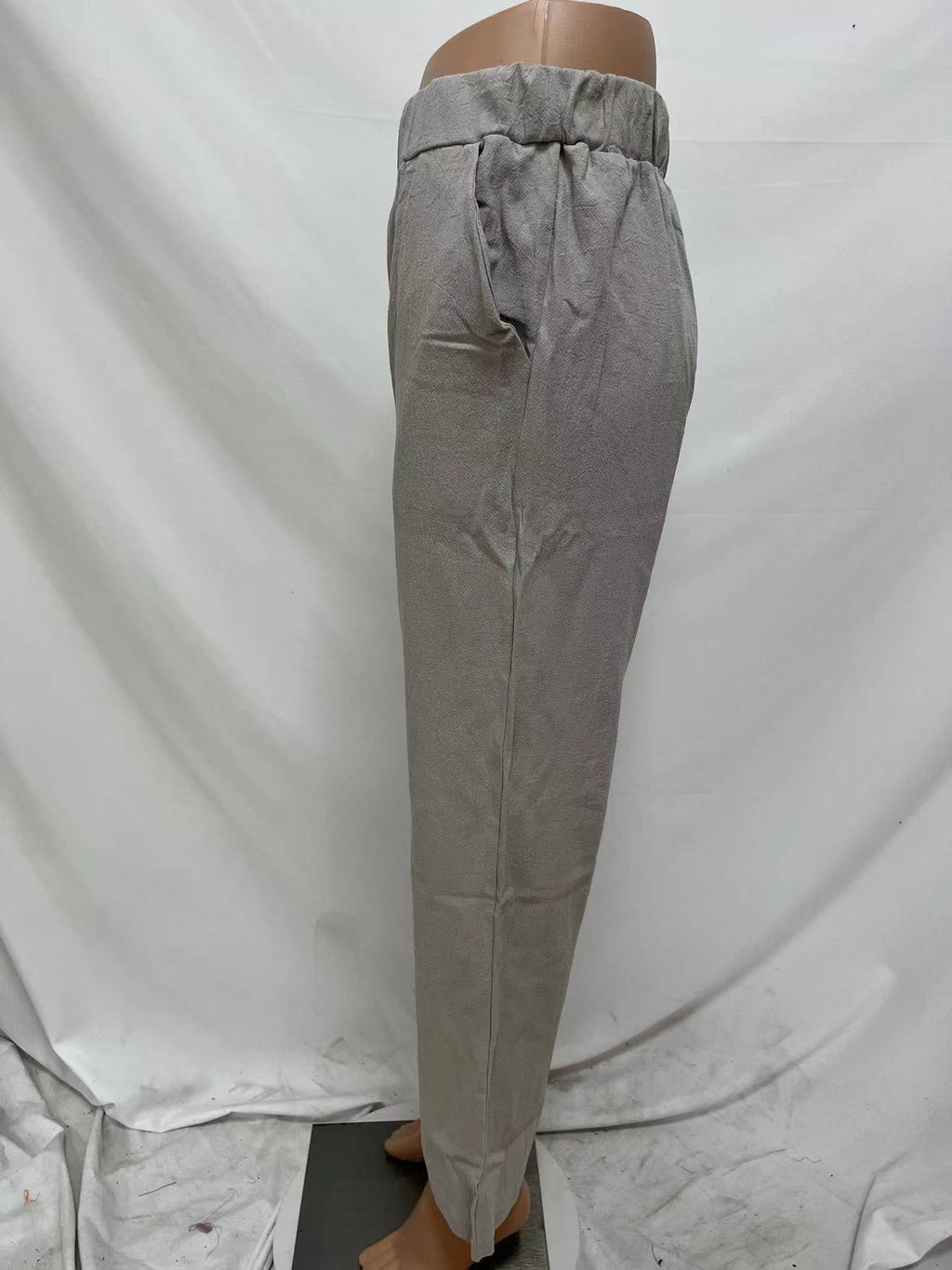 Summer Dried Shrimp Women Casual Elastic Straight Leg Trousers