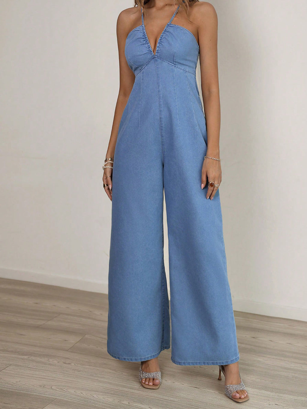 Casual Vacation Women Denim Overalls Jumpsuits