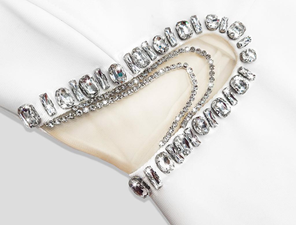 Mount Tabor High Quality Europe Sexy Maxi Empire Diamonds Lace Dress