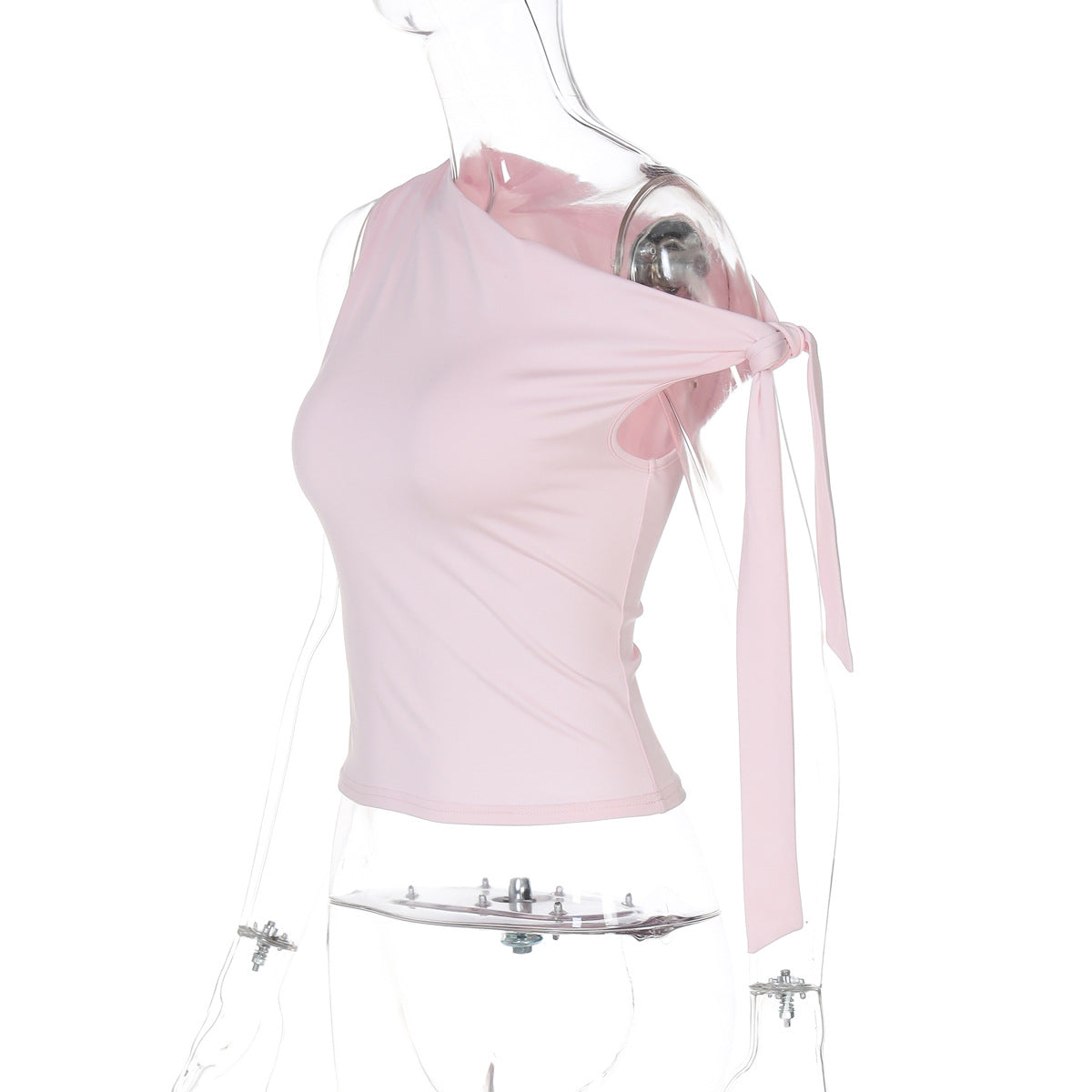 Women Solid Shoulder Strap Vest
