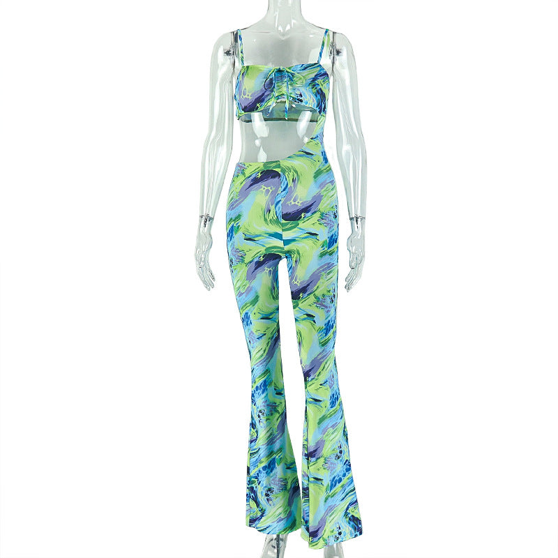 Green and floral pattern
