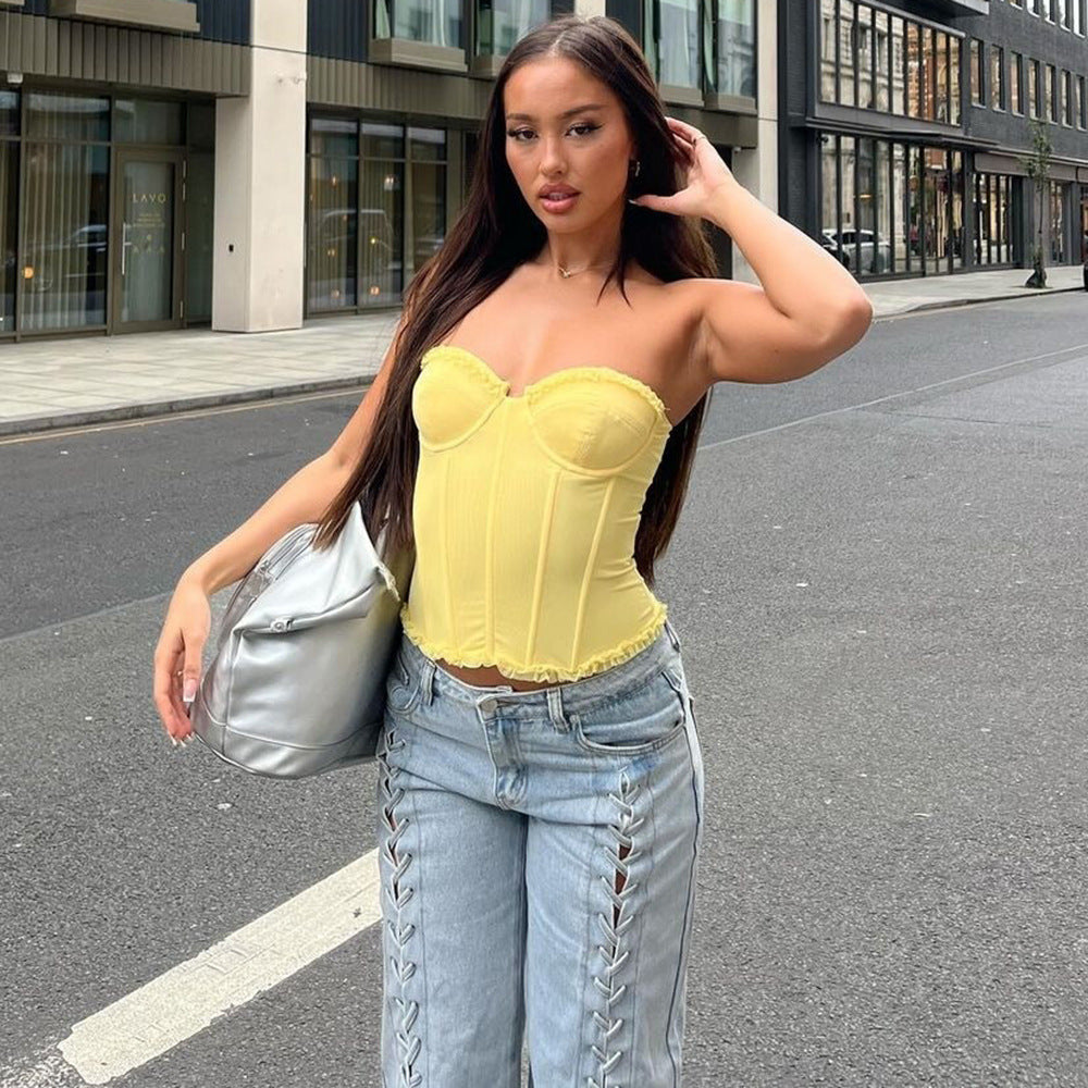 Sexy girl Body  Tube Backless Chest