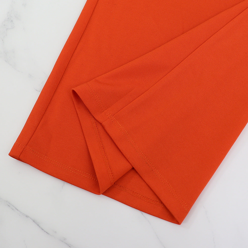 Strap Tube Design Pleated Jumpsuit Straight Leg