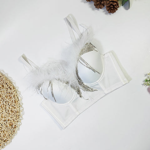 Sexy  Women Night  Feather Tassel