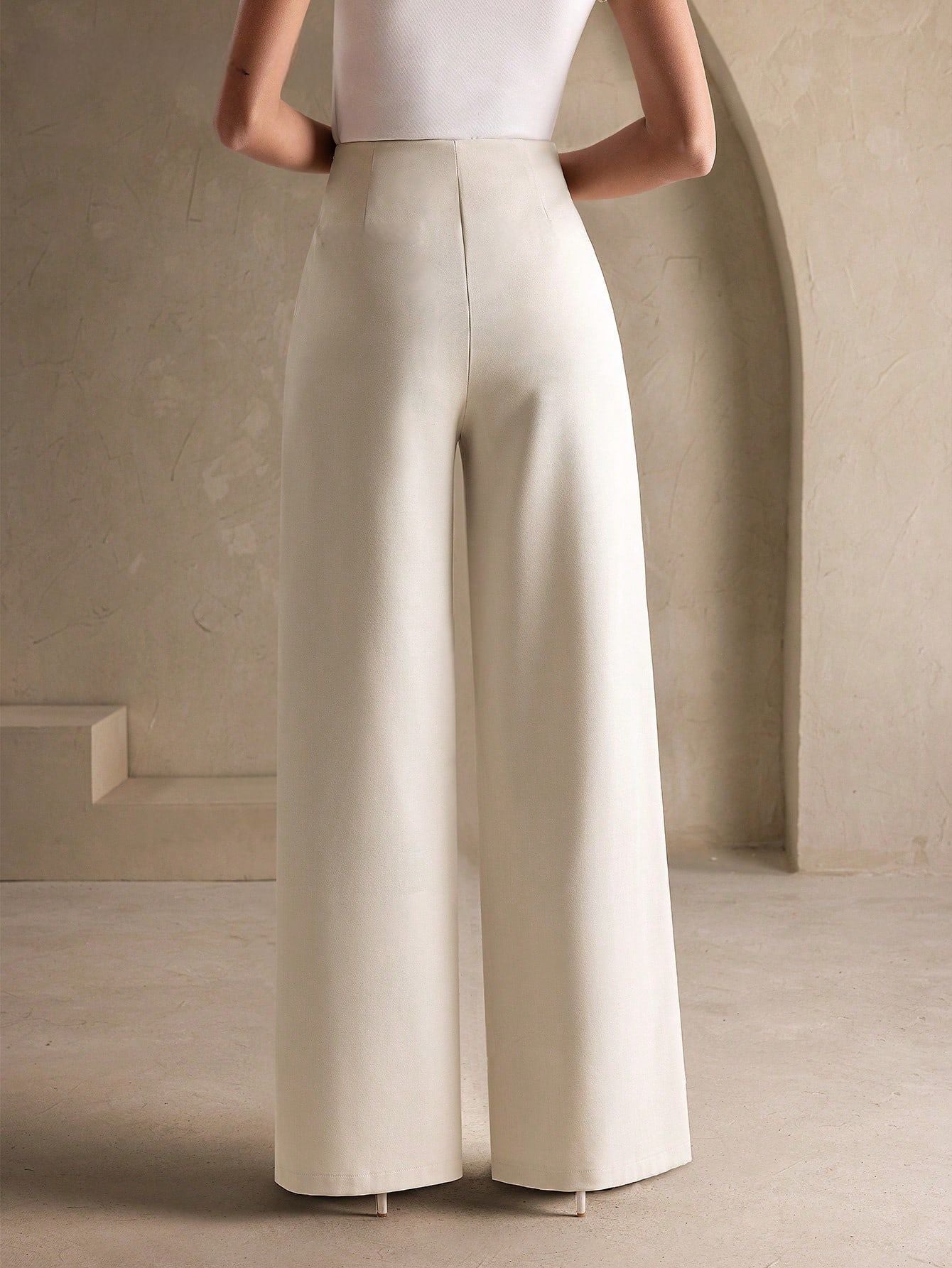 Spring Autumn Popular Slimming Women Casual Pants Loose Drooping High Grade A line Small Wide Leg Pants