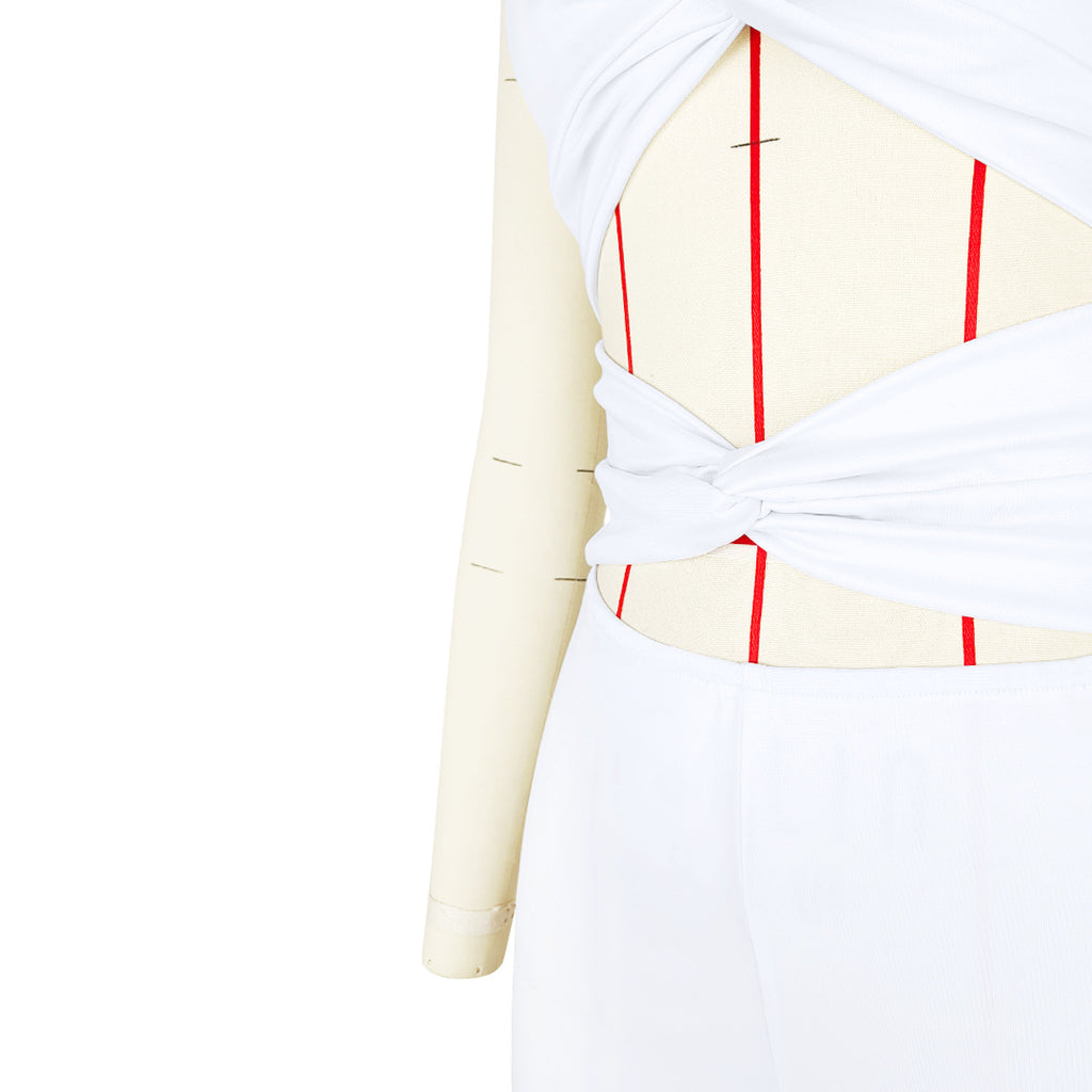 Women Clothing Solid Color Slimming Hollow Out Cutout Twist Bell Jumpsuits