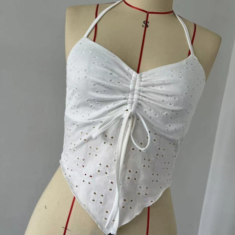 women Vest Women Slim Fit Drawstring Strap