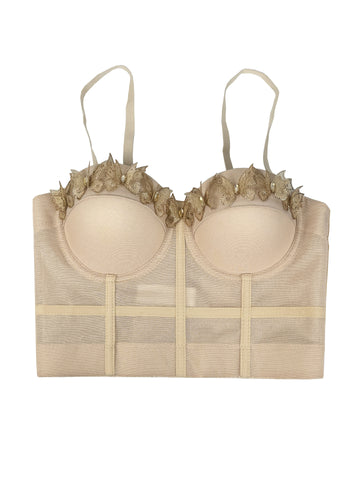 Sabana Perdida Three Dimensional Butterfly Decorative Camisole Mesh Sexy Top