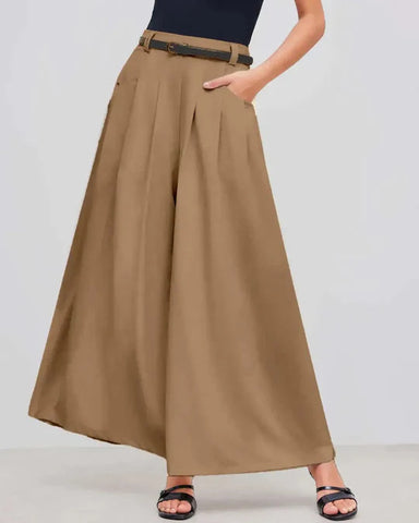 Spring Autumn Loose Suit Smoke Tube Machete Wide Leg Pants Slimming Draping Small Khaki Women Casual Pants