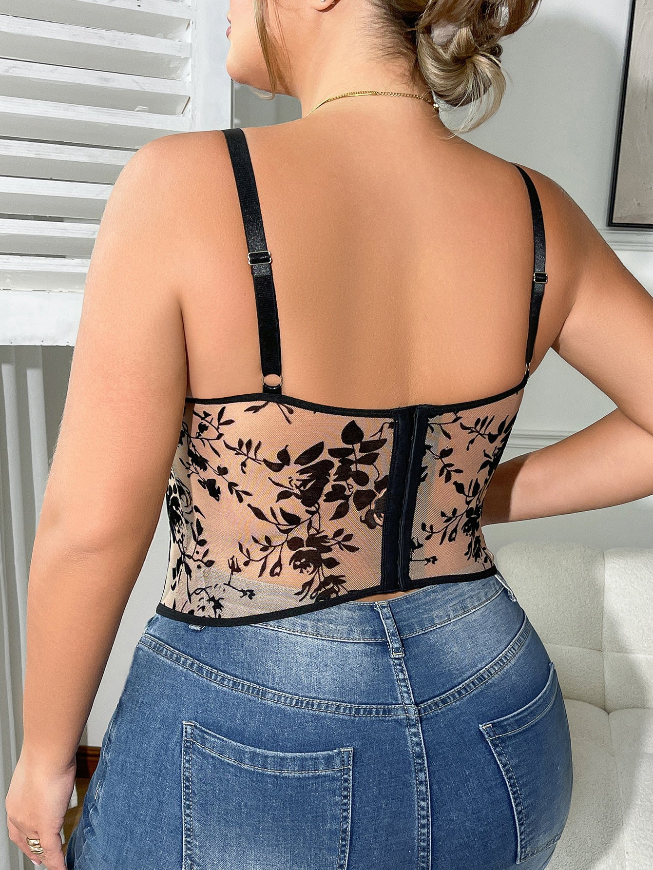 Plus Size Sexy Push up Underwear Vest Lace Steel Ring Boning Corset Bra Big Chest Camisole