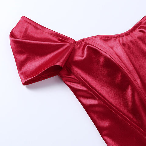 Waist Tube Women Satin off-Shoulder Corset