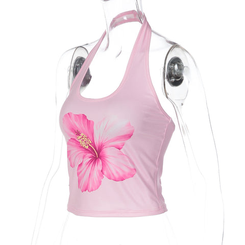 Women PrintHalter Slim Fit Vest