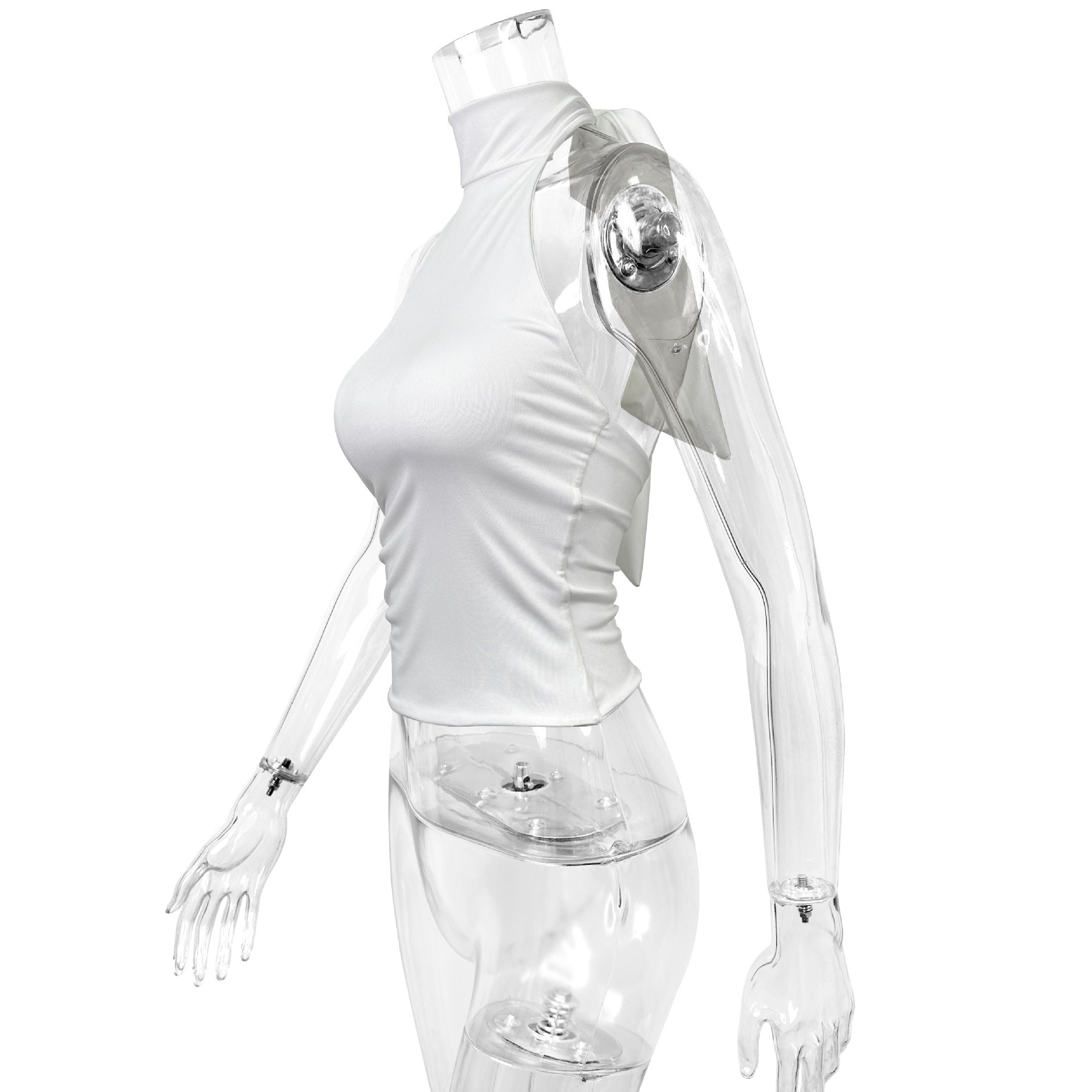 Sleeveless  Exposed Cropped Women