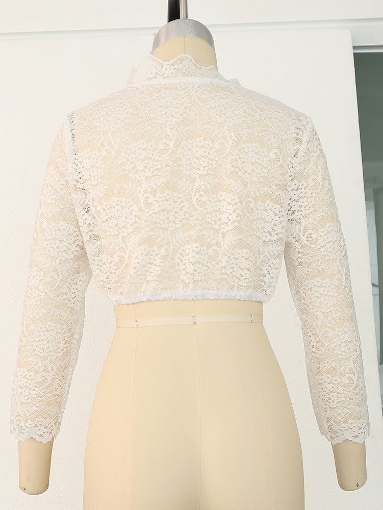Women Regular Base Lace Stitching blouse