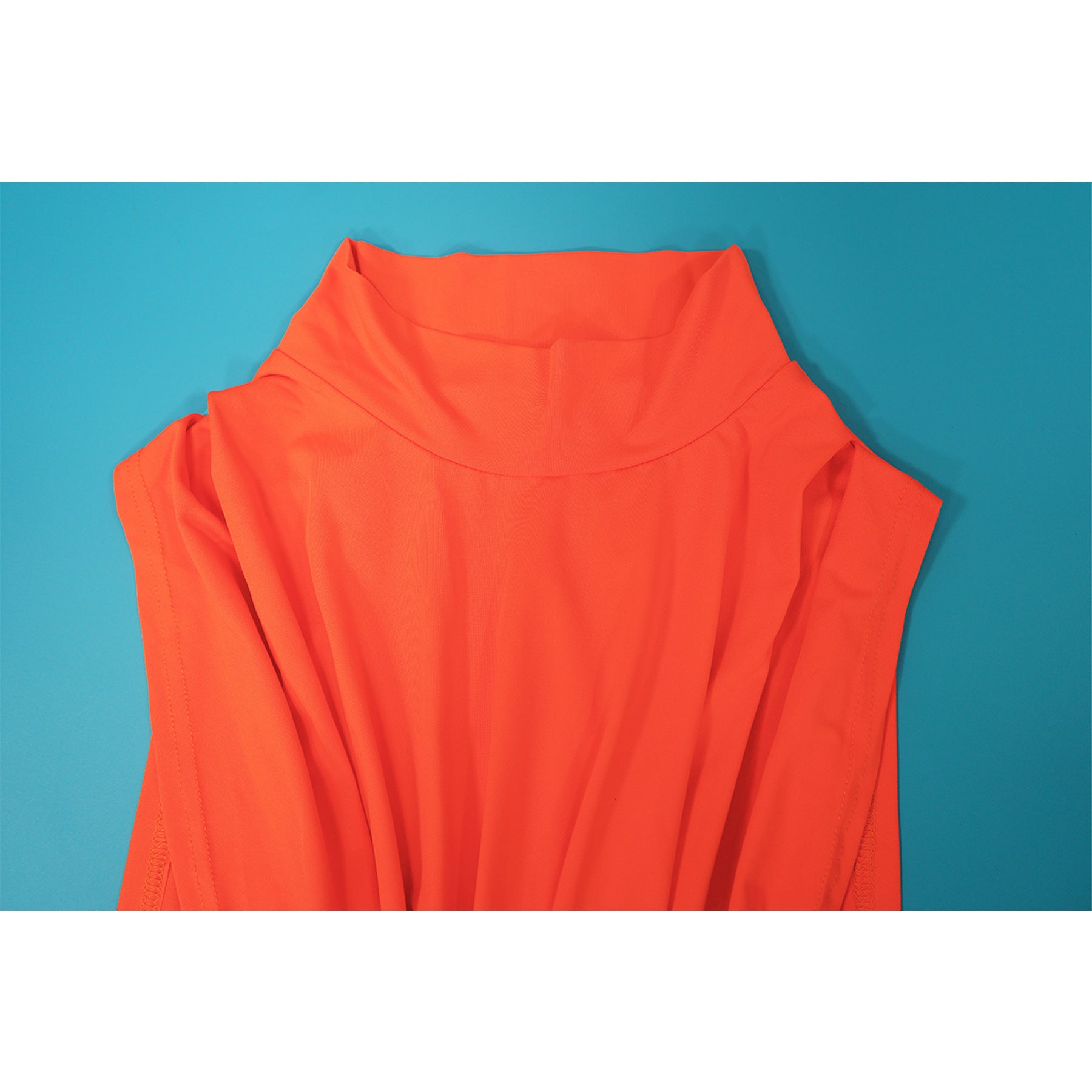 Georgia O-neck High Split Ruched Stacked Bodycon Midi Maxi Dress