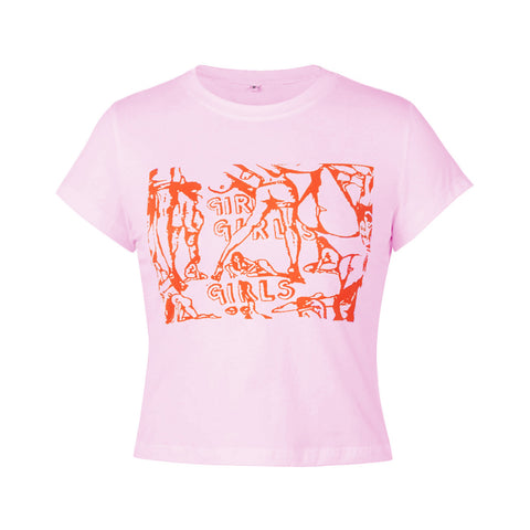 Women  Casual  Abstract Pattern Print Cropped