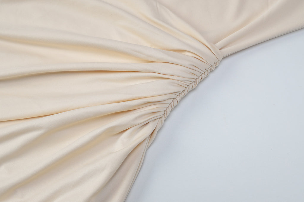 Cutout Waist Ruched Stacked Long Sleeve Midi Maxi Formal Dress