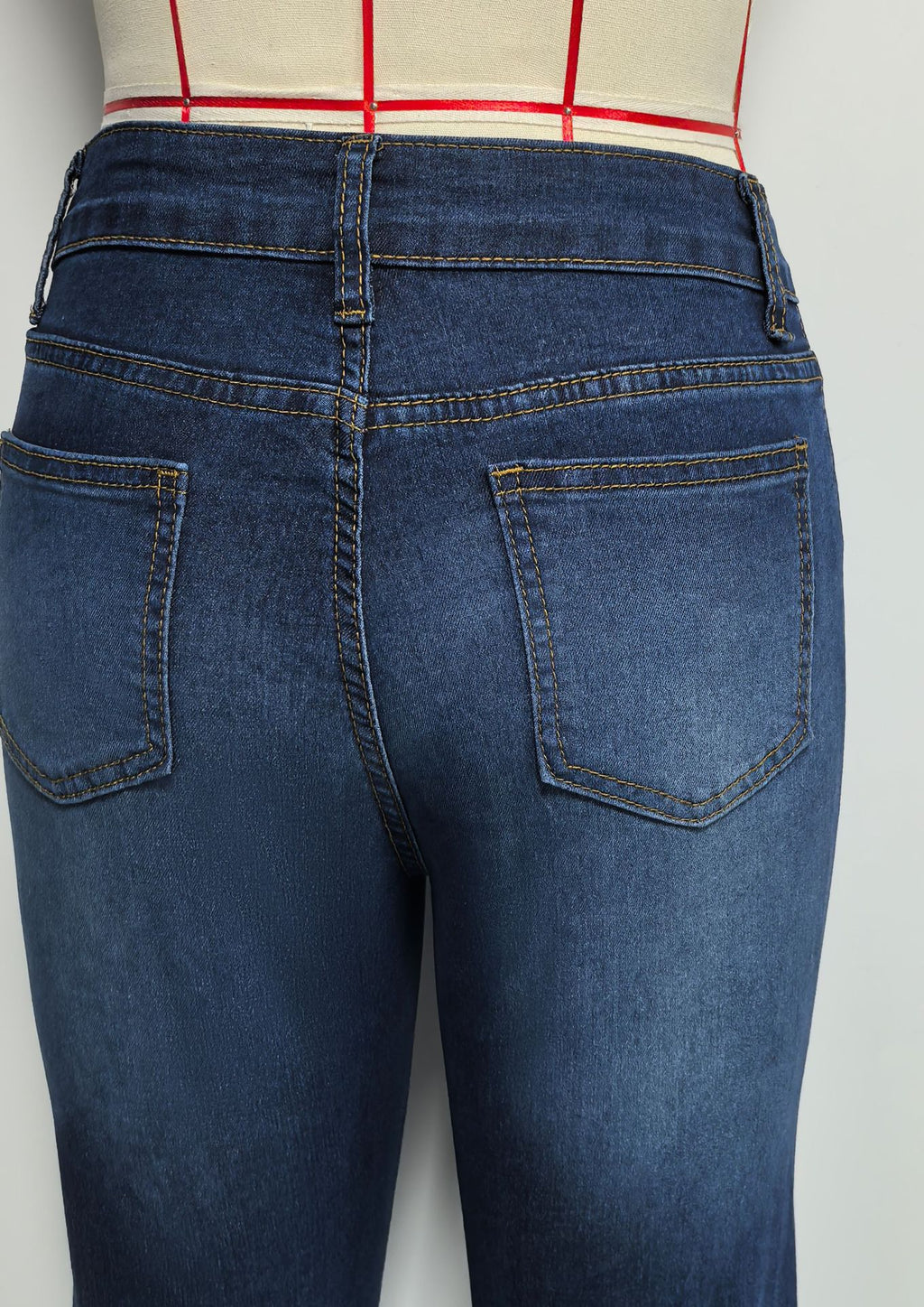 Spring Summer Retro High Waist Skinny Jeans Slimming Elegant Women Trousers