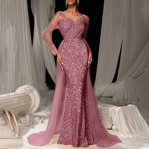 Israel Graceful Fashionable Elegant Long Lace Party Evening Dress