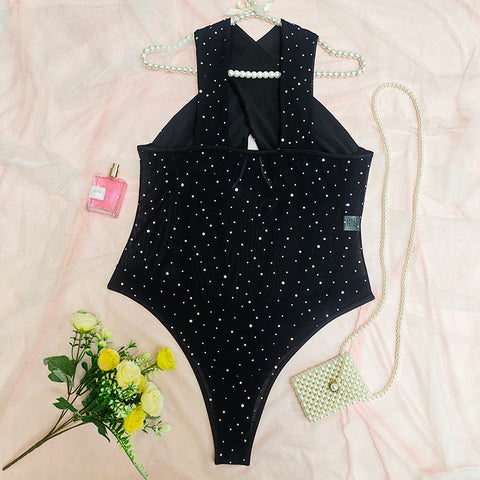 Plus Size Sexy Jumpsuit Open Crotch See through Underwear Free off Fishnet Clothes