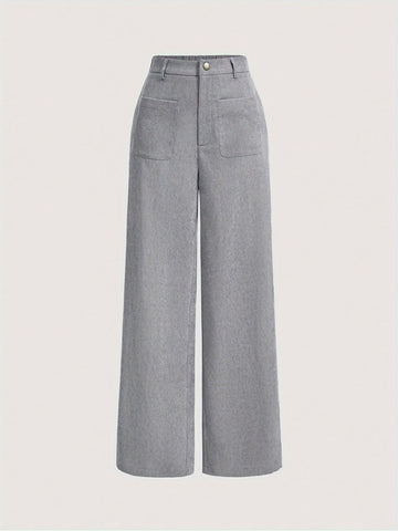 Retro Straight Corduroy Pants Tall Loose All Matching Outdoor Spring Autumn Women Casual Pants
