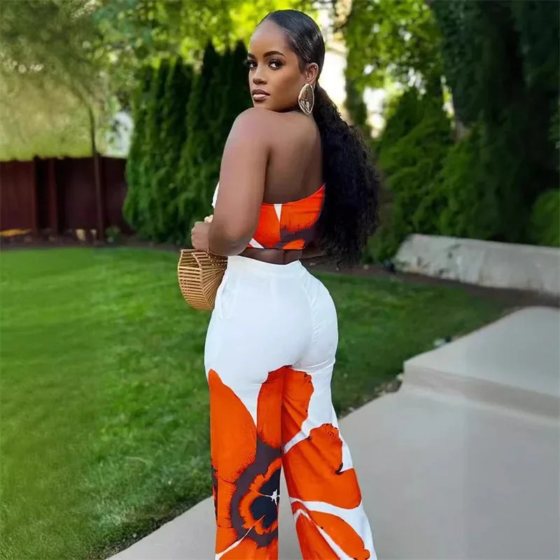 Viviana Floral Print Summer Two Piece Sets