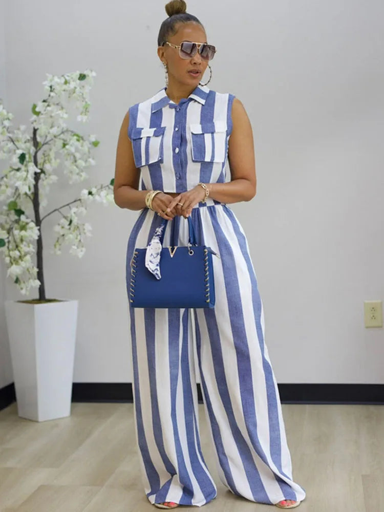 Dahiana Outfits Turn-down Collar Two Piece Sets
