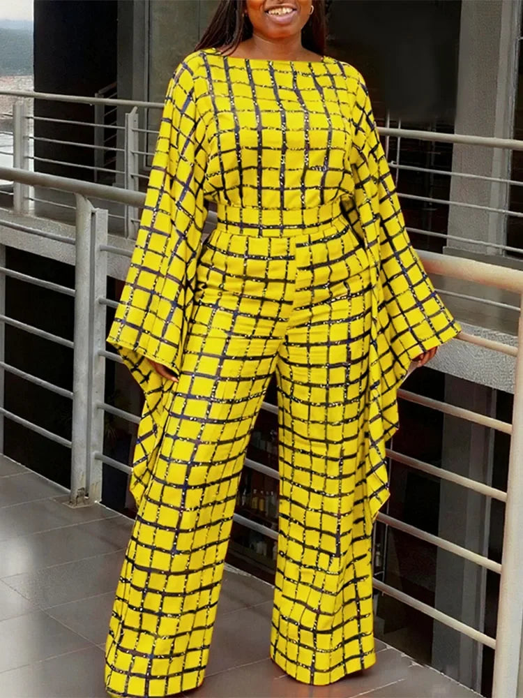 Adriana Vintage Print Casual Fashion 2 Piece Sets
